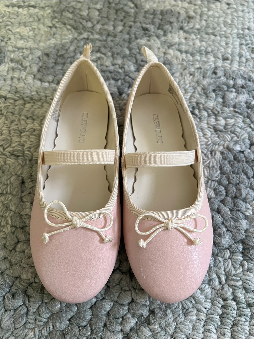 Crewcuts Pink Girls Ballet Flats with Cream Trim